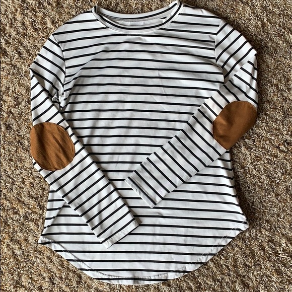 SHEIN Tops - Striped Shirt w/Elbow Patches